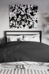 Fascinator Lush Throw  Black Microvelvet - King Size