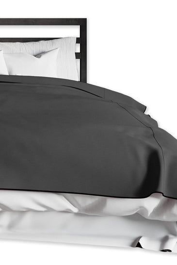 Fascinator Lush Throw  Black Microvelvet - King Size