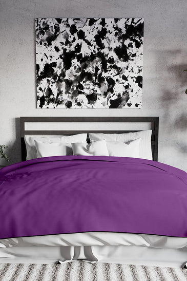 Fascinator Lush Throw  Purple Microvelvet - King Size