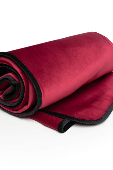 Fascinator Lush Throw  Merlot Microvelvet - King Size