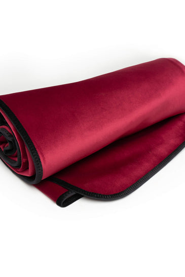 Fascinator Lush Throw  Merlot Microvelvet - King Size