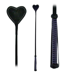 Riding Crop Heart Shaped Vegan Friendly Purple