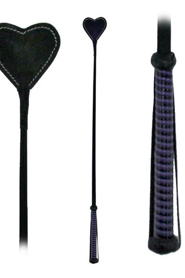Riding Crop Heart Shaped Vegan Friendly Purple