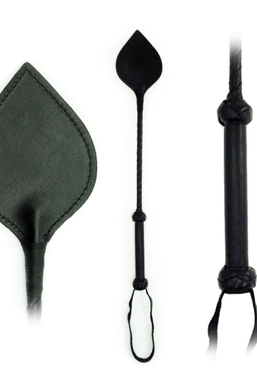 Riding Crop Spade Leather 18in