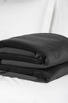 Fascinator Throw Black Velvish - Travel Size