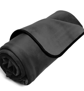 Fascinator Throw Black Velvish - Travel Size