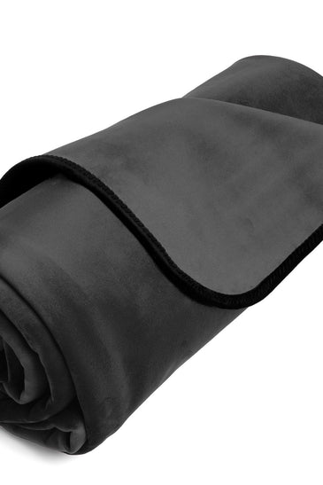 Fascinator Throw Black Velvish - Travel Size