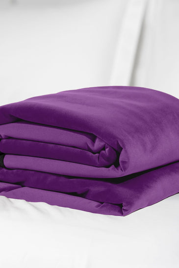 Fascinator Throw Aubrergine Microvelvet - Regular Size