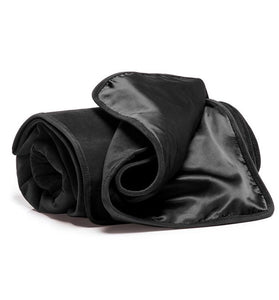 Fascinator Throw Black Microvelvet - Regular Size