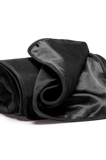 Fascinator Throw Black Microvelvet - Regular Size