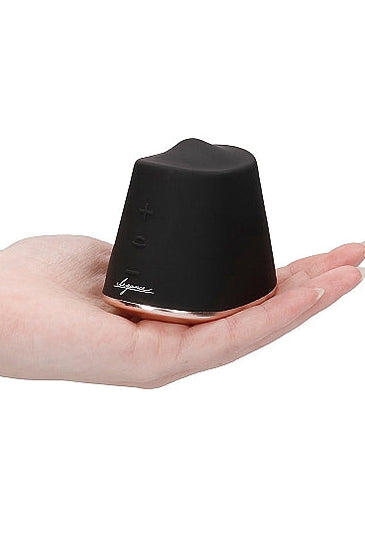 Elegance Dazzling Rotating & Vibrating Clitoral Stimulator Black