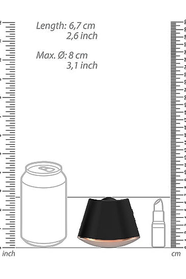 Elegance Dazzling Rotating & Vibrating Clitoral Stimulator Black