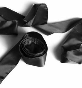 Silky Tie-ups Black Satin